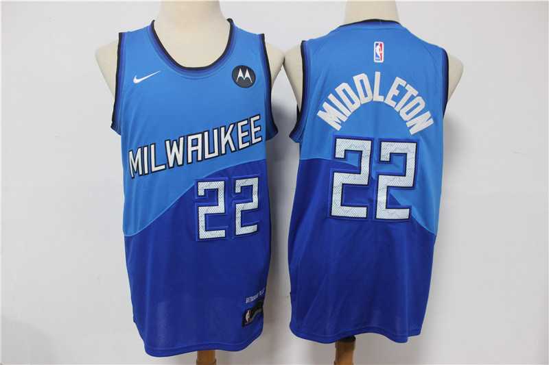 Bucks 22 Khris Middleton Blue 2021 City Edition Swingman Jersey,We sell and wholesale Bucks 22 Khris Middleton Blue 2021 City Edition Swingman Jersey on line form chian!
